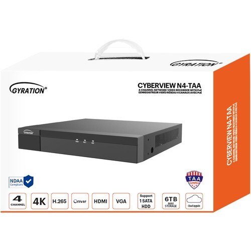 4 CHL POE+ NVR WITH 4/TB HDD 1 4TB HDD-TAA COMPLIANT