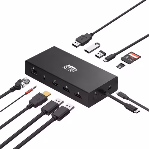 12IN1 USBC MULTIPORT DOCKNG STN DUAL DISP PORT HDMI USB3.0+PD RJ45