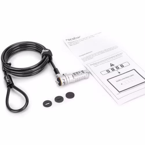 ROCBOLT N19 SECURITY CABLE-6FT 4-DIGIT COMBINATION LOCK-TAA COMP.