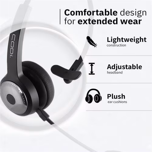 CODI WIRELESS BLUETOOTH HEADSET ADVANCED NOISE-CANCELLING AI