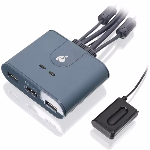 2-PORT FULL HD KVM SWITCH WITH HDMI  USB CONNECTIONS