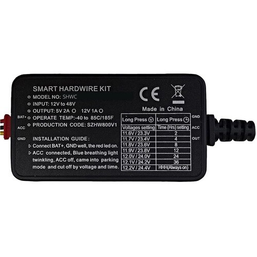 SMART HARDWIRE KIT FOR 24/7 SURVEILLANCE