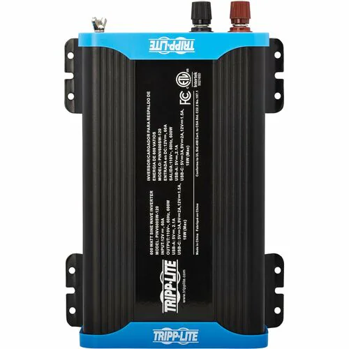 COMPACT POWER INVERTER 600W 2X OUTLET USB CHARGING PURE SINE WAVE
