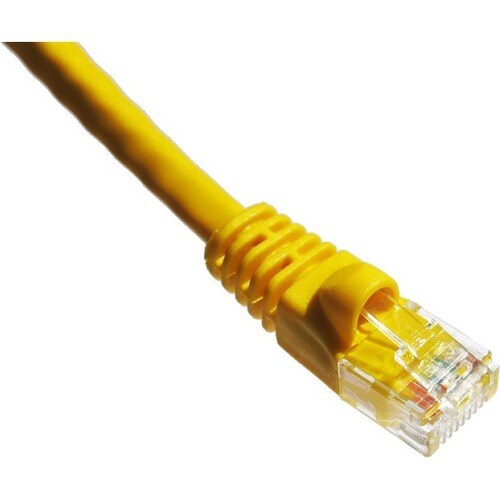 100 FT CAT5E YELLOW MOLDED BOOT PATCH CABLE 350MHZ