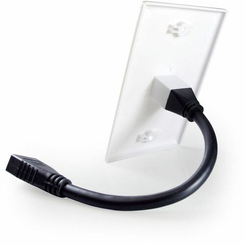 1PORT HDMI WALLPLATE PIGTAIL PLASTIC WHITE LIFETIME WARRANTY