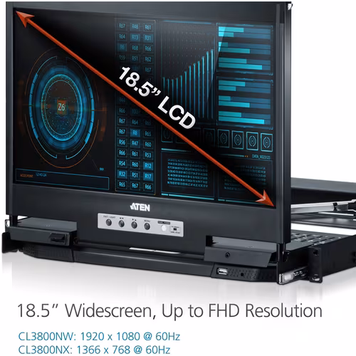 19IN WS SHORT DEPTH FULL HD LCD CONSOLE SUP DVI HDMI VGA