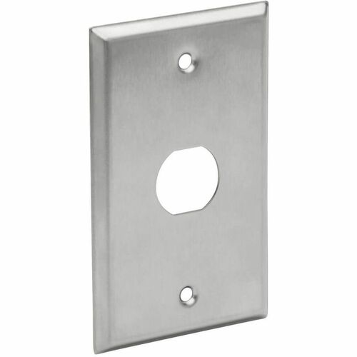 RJ45 BULKHEAD WALL PLATE METAL 1 CUTOUT INDUSTRIAL SINGLE GANG