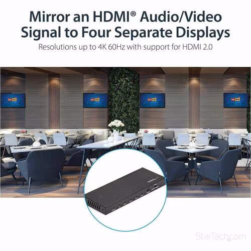 4 PORT 4K HDMI SPLITTER EDID HDCP UHD SIGNAL VIDEO SPLITTER