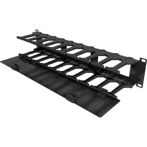 2UX4 HORIZONTAL CABLE MANAGER W/COVER
