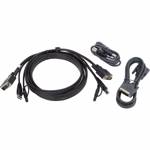 10FT DUAL VIEW DVIUSB KVM CABLE KIT WITH AUDIO TAA