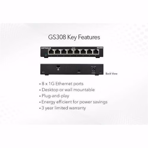 8PORT GIGABIT ETHERNET UNMANAGED SWITCH