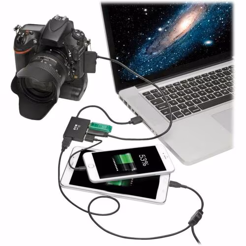 USB 3.0 HUB SUPERSPEED SLIM 4USB-A PORTS 5GBPS COMPACT ALUMINUM