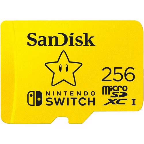 256GB CLASS10/UHS-I MICROSDXC 100/90MB READ/WRITE F/SWITCH