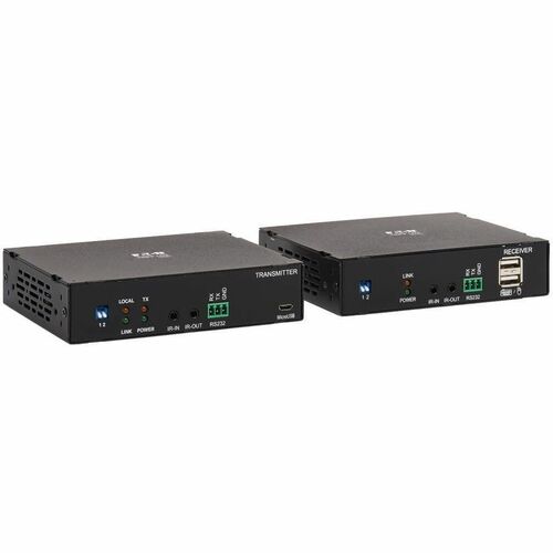 HDMI OVER FIBER EXTENDER KIT 4K 60HZ IR USB DUPLEX MMF LC TAA