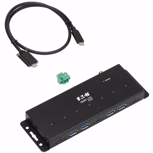 7PORT USB HUB INDUSTRIAL 4USB-A + 3 USB C ESD IMMUNITY METAL