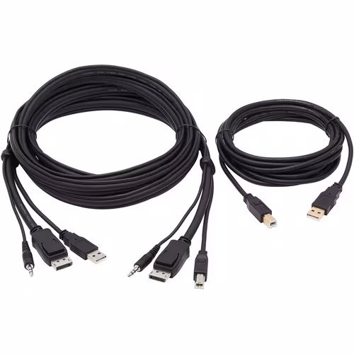 10FT DISPLAYPORT KVM CABLE KIT 4K USB 3.5MM AUDIO 3XM/3XM USB MM