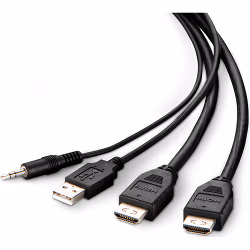 6FT TAA DUAL HDMI/USB/AUD CBL HDMI M/M USB A/B BAG  LABEL