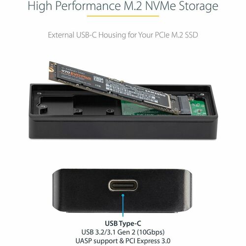 M.2 NVME PCIE SSD ENCLOSURE USB C 3.1 PCIE SSD PORTABLE ADAPTER