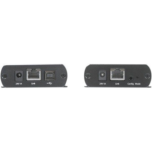 2 PORT USB 2.0 EXTENDER HUB USB-A OVER CAT5/6 ETHERNET RJ45