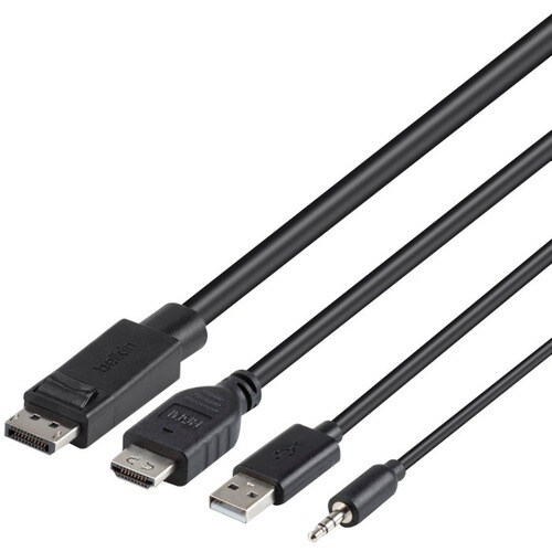 TAA DUAL 1 HDMI-HDMI 1 DP-DP/USB/AU CBL