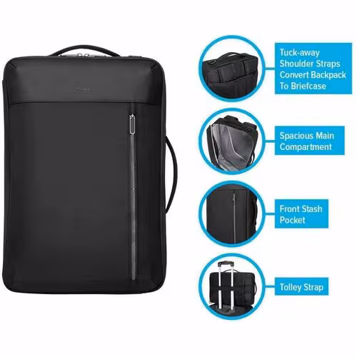 15.6IN BLK URBAN CONVERTIBLE BACKPACK