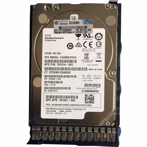 HP 300GB 10K 2.5 12G SAS SC DS HDD 872475-B21 ALT
