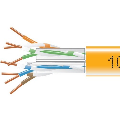 1000-FT ORANGE CAT6 SOLID BULK CABLE 550MHZ UTP CMP
