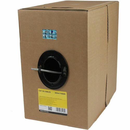 1000FT ROLL OF CAT5E NETWORK CABLE 24AWG UTP 0.5MM 4PR CCA GREY