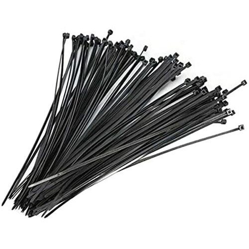 100PK 6IN REUSABLE CABLE TIES BLACK NYLON ZIP TIE WRAPS UL TAA