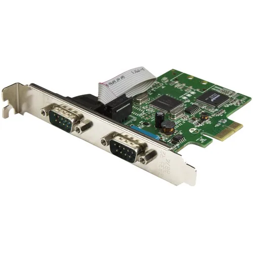 2 PORT PCI EXPRESS SERIAL CARD LOW PROFILE DB9 RS232 PCIE CARD