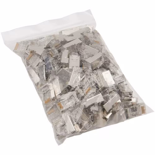 100PK CAT6 RJ45 PASS-THROUGH FTP MODULAR PLUG