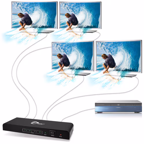 CE-H22C12-S1 4KX2K HDMI 4PORT SPLITTER WITH 3D SUP