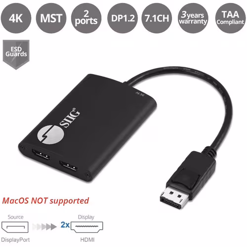1X2 DP 1.2-HDMI MULTI MONITOR