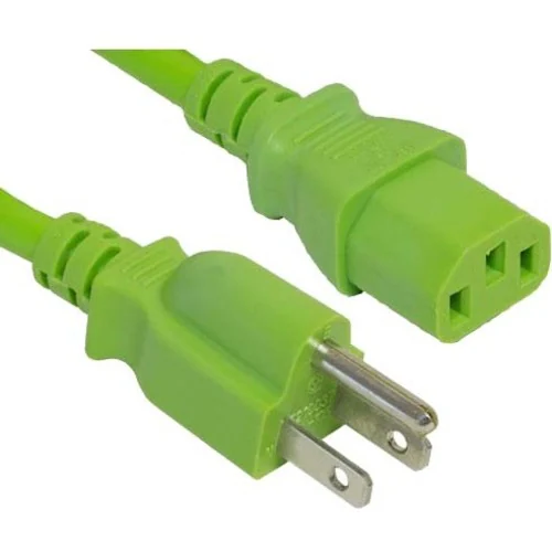 10FT GREEN 5-15P TO C13 POWER CORD