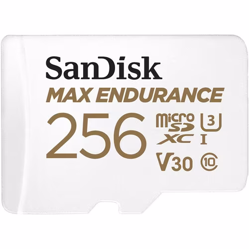 256GB MAX ENDURANCE USD 100/40MB/S U3 V30 C10 C