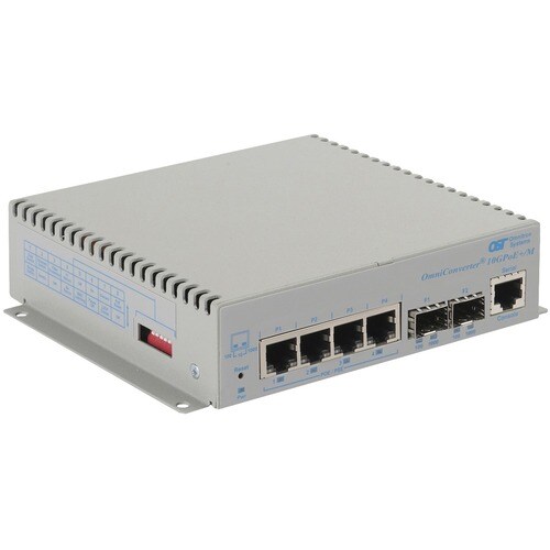 10/100/1000 4XRJ-45 POE+ SWITCH MANAGED 2X 1G/10G SFP DC -40-75C
