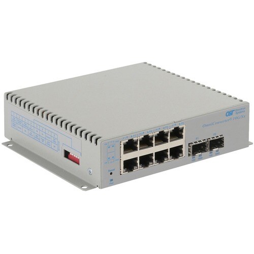 10/100/1000 8XRJ-45 ETHERNET SW ITCH 1G/10G 2XSFP PORTS DC POWER