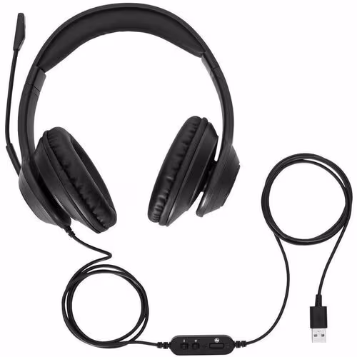 WIRED STEREO HEADSET BLACK