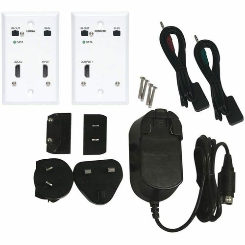 HDMI OVER CAT6 EXTENDER KIT WALLPLATE TRANSMITTER RECEIVER 4K