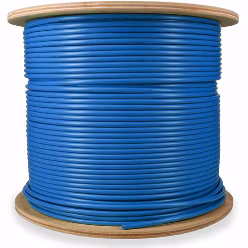 1000FT BLUE CAT6A STP PLENUM SNAGLESS PATCH CBL