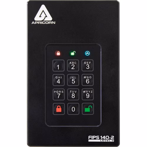 20TB AEGIS FORTRESS L3 SSD USB 3.0 FIPS VALIDATED HW ENCRYPTED