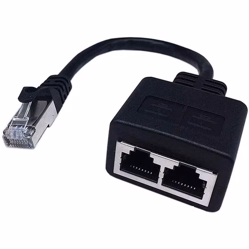 CAT6 SPLITTER 2XF TO M 6IN RJ45 10/100CABLE CABLE