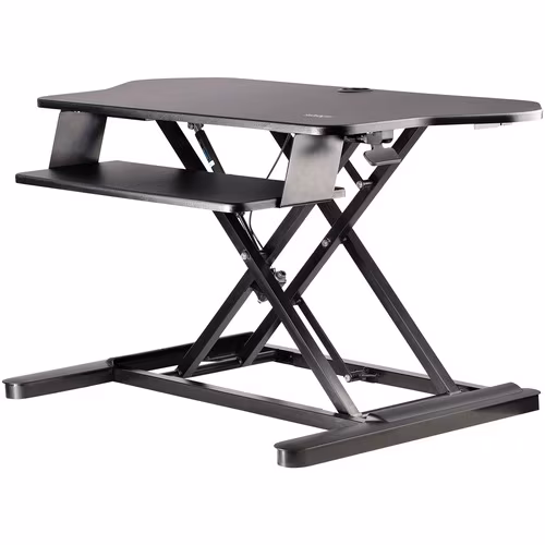 CORNER SIT STAND DESK CONVERTER KEYBOARD TRAY ADJUSTABLE HEIGHT