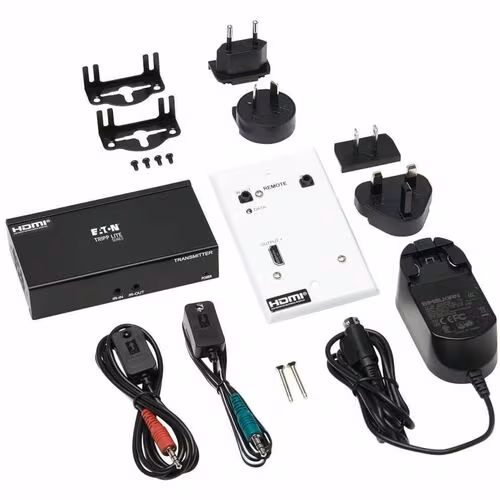 HDMI OVER CAT6 EXTENDER KIT W WALL PLATE RECEIVER 4K60HZ HDR POC