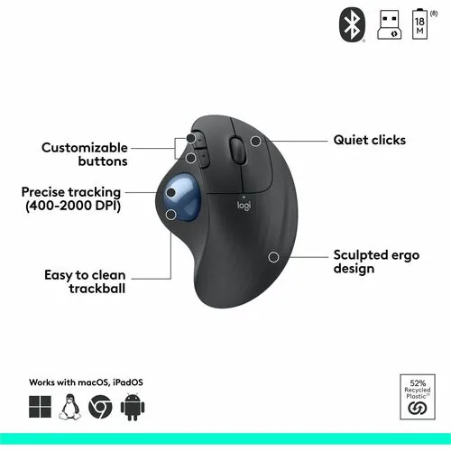ERGO M575 F/ BUSINESS-GRAPHITE LOGI BOLT