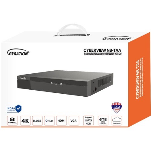 8CH NVR H.265 4K NO HDD POE 1 SATA INTERFACE