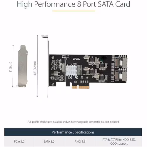 8 PORT SATA PCIE CARD ADAPTER PCI EXPRESS SATA SAS CONTROLLER