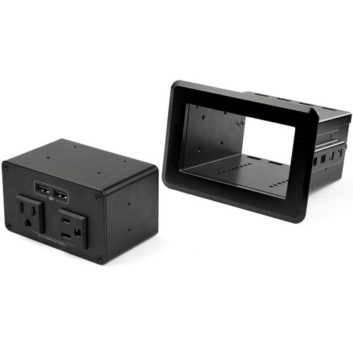 DUAL TABLE OUTLET BOX 2X USB CHARGING PORTS