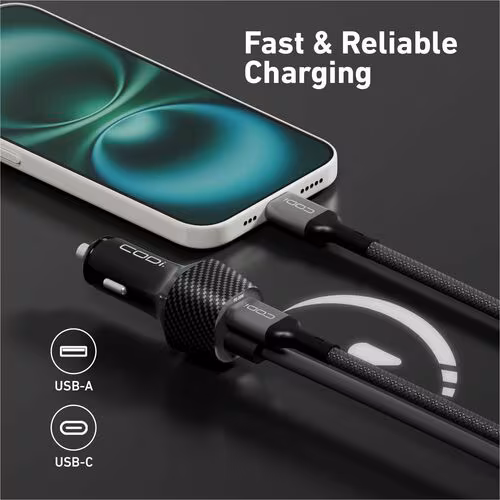 CAR CHARGER USB-C PD 20W USB-A 3.0 QUICK CHARGE