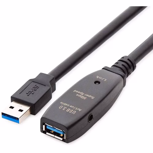 100FT 30M USB 3.0 EXTENSION CABLE W/ EXTENSION BOOSTER BLACK